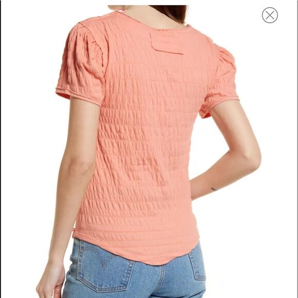 Free People Sugar Cube V-Neck T-Shirt.Size XL - Picture 4 of 14